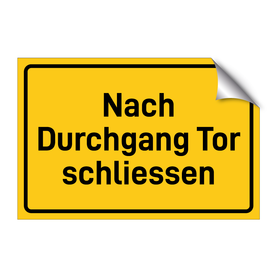 Nach Durchgang Tor schliessen