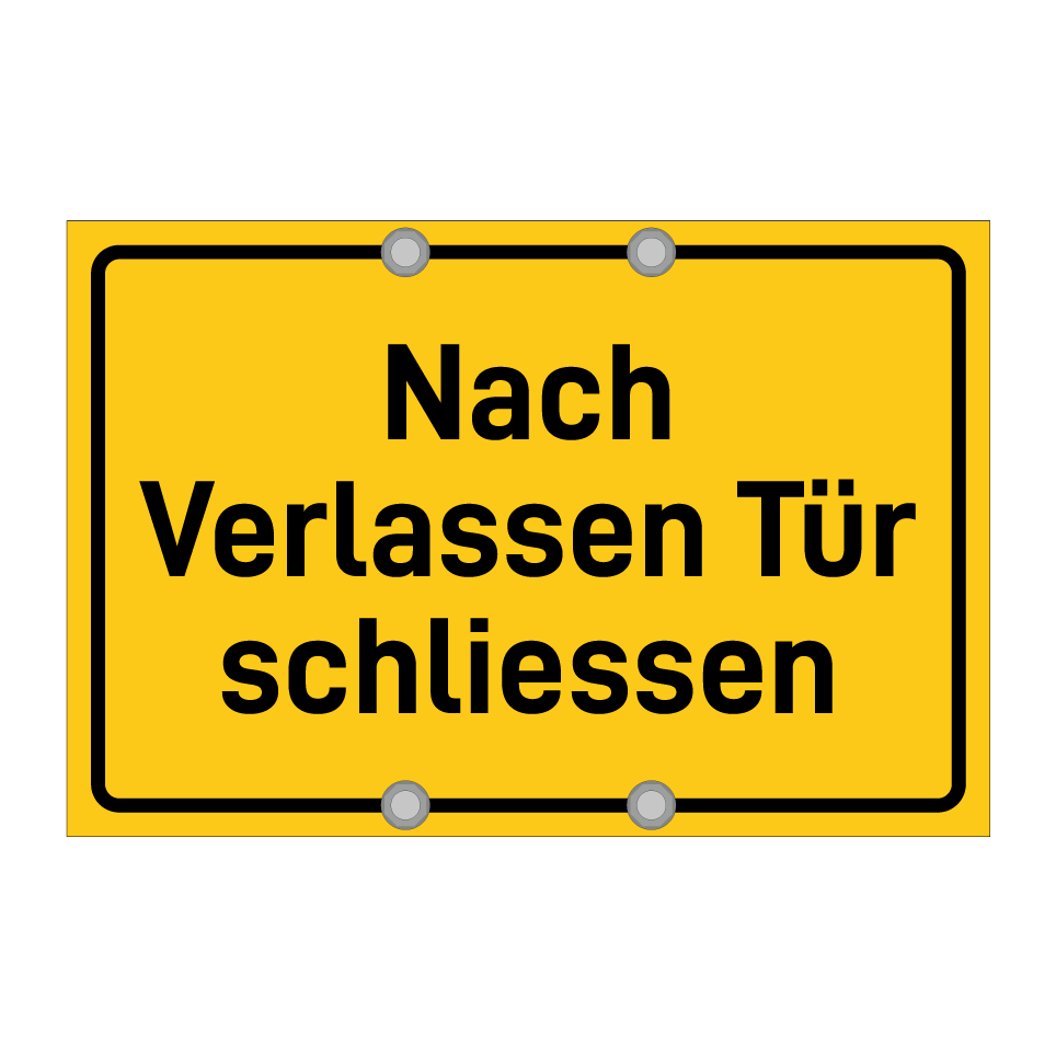 Nach Verlassen Tür schliessen