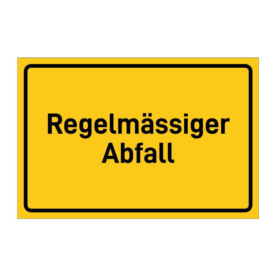 Regelmässiger Abfall