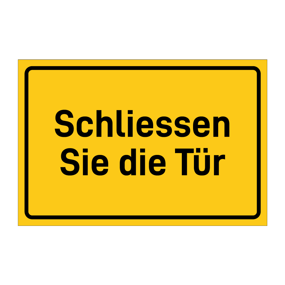Schliessen Sie die Tür