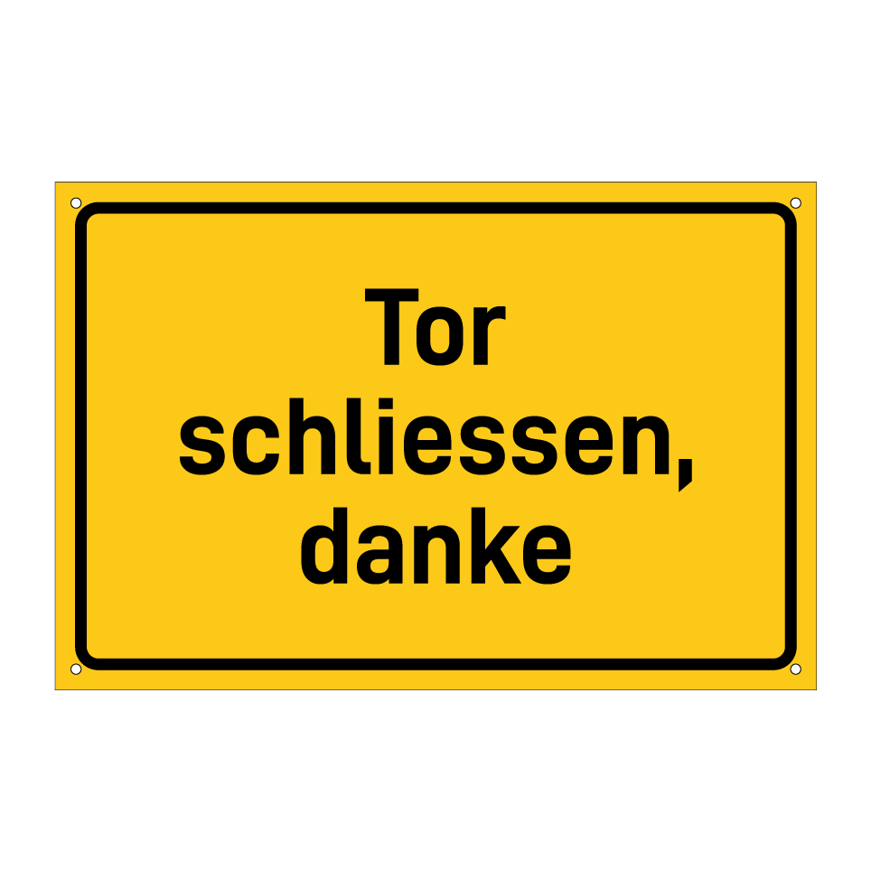Tor schliessen, danke