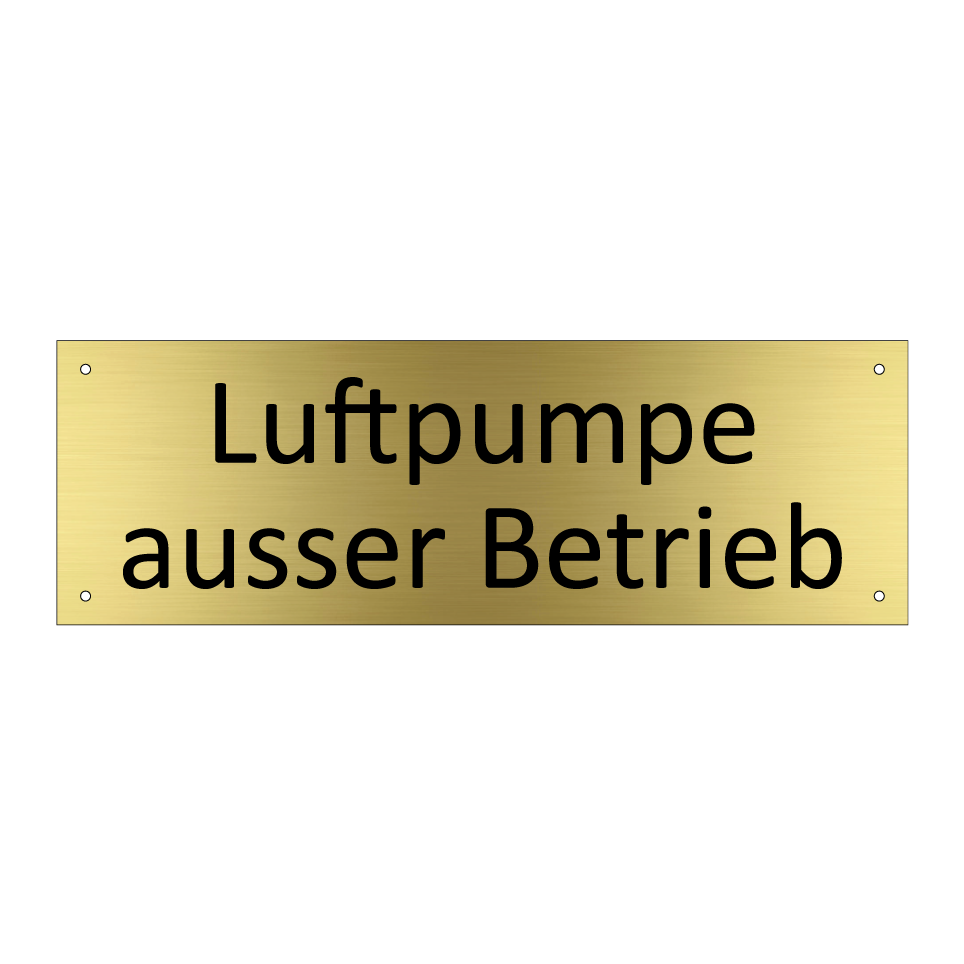 Luftpumpe ausser Betrieb