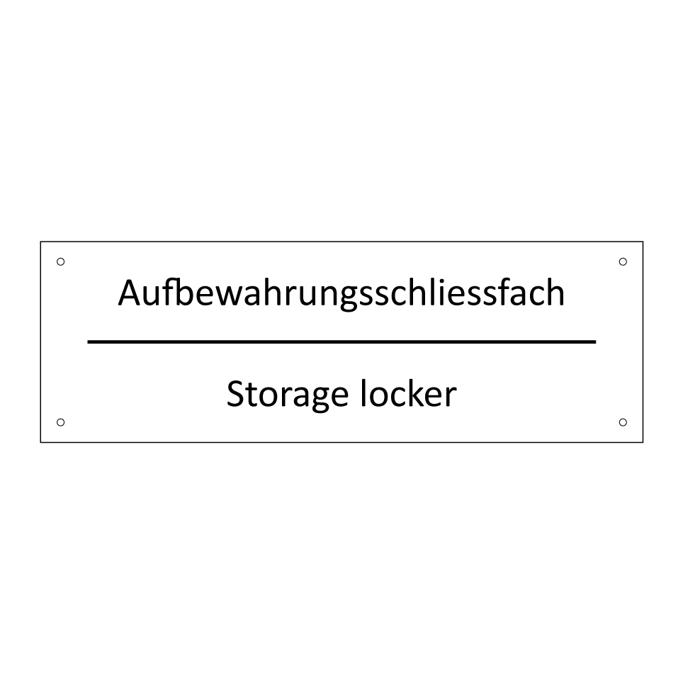 Aufbewahrungsschliessfach - Storage locker