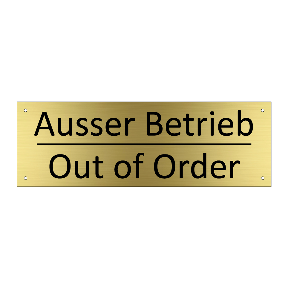 Ausser Betrieb - Out of Order