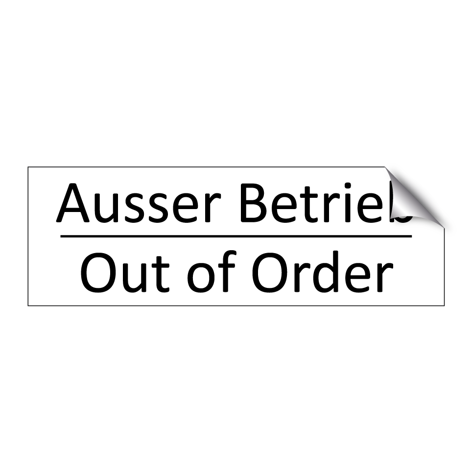 Ausser Betrieb - Out of Order