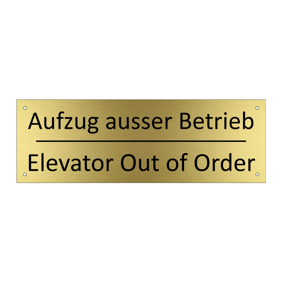 Aufzug ausser Betrieb - Elevator Out of Order