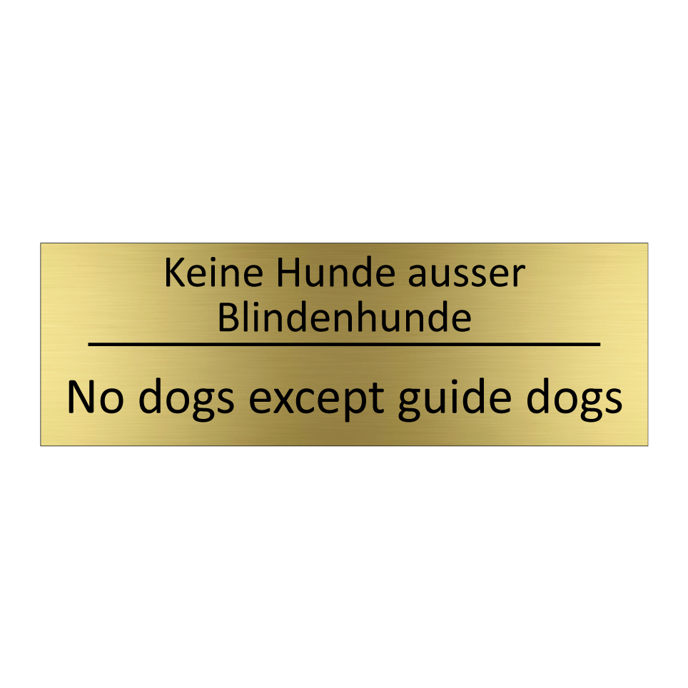 Keine Hunde ausser Blindenhunde /.../ - No dogs except guide dogs