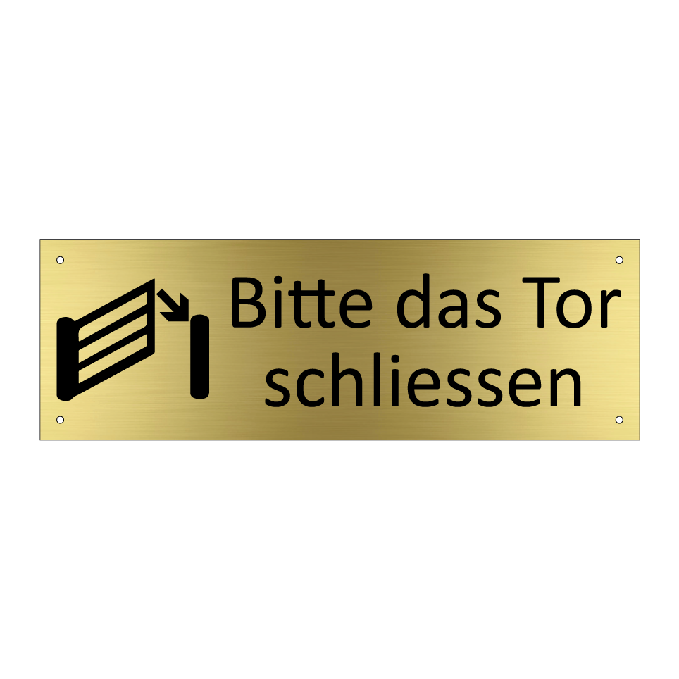 Bitte das Tor schliessen