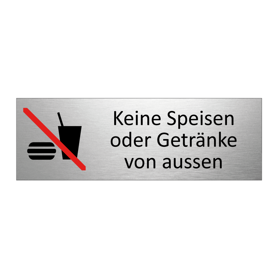 Keine Speisen oder Getränke von aussen