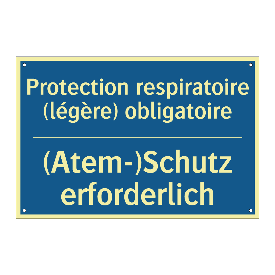 (Atem-)Schutz erforderlich - Protection respiratoire (légère) /.../