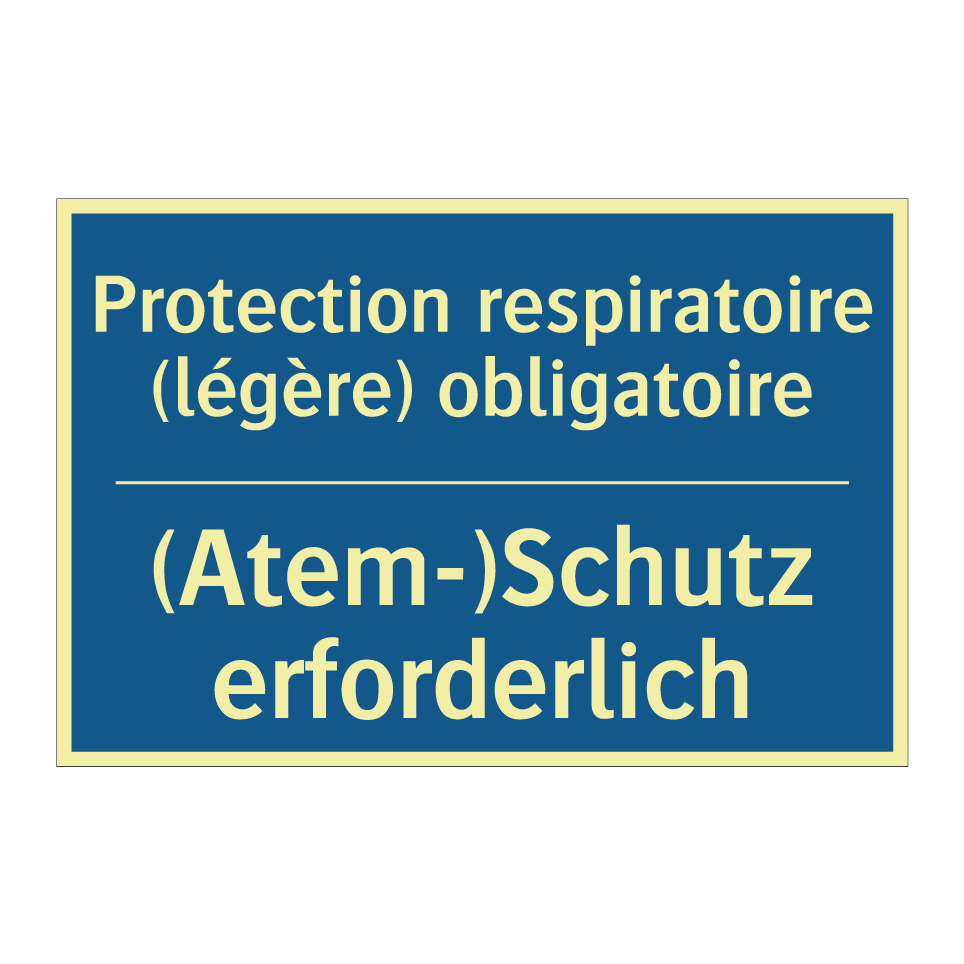 (Atem-)Schutz erforderlich - Protection respiratoire (légère) /.../