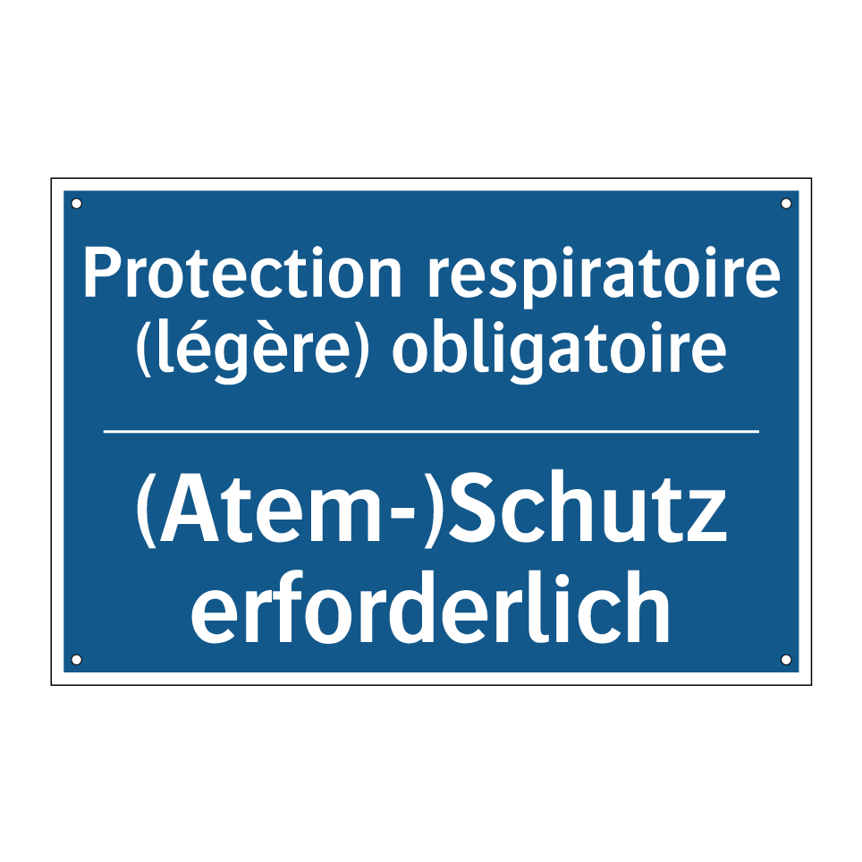 (Atem-)Schutz erforderlich - Protection respiratoire (légère) /.../