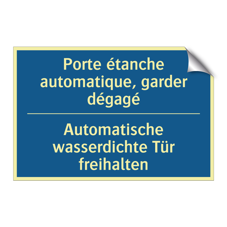 Automatische wasserdichte Tür /.../ - Porte étanche automatique, garder /.../