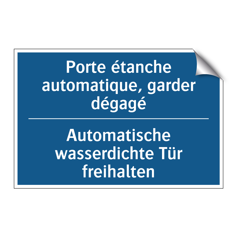 Automatische wasserdichte Tür /.../ - Porte étanche automatique, garder /.../
