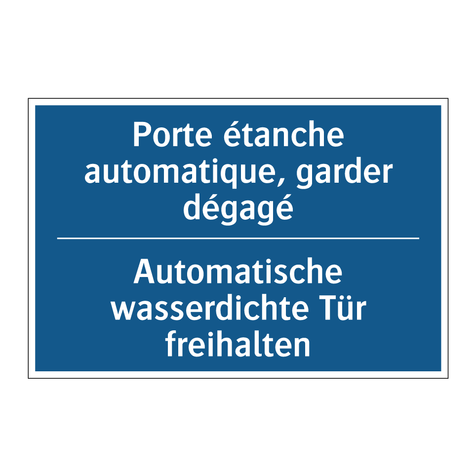 Automatische wasserdichte Tür /.../ - Porte étanche automatique, garder /.../
