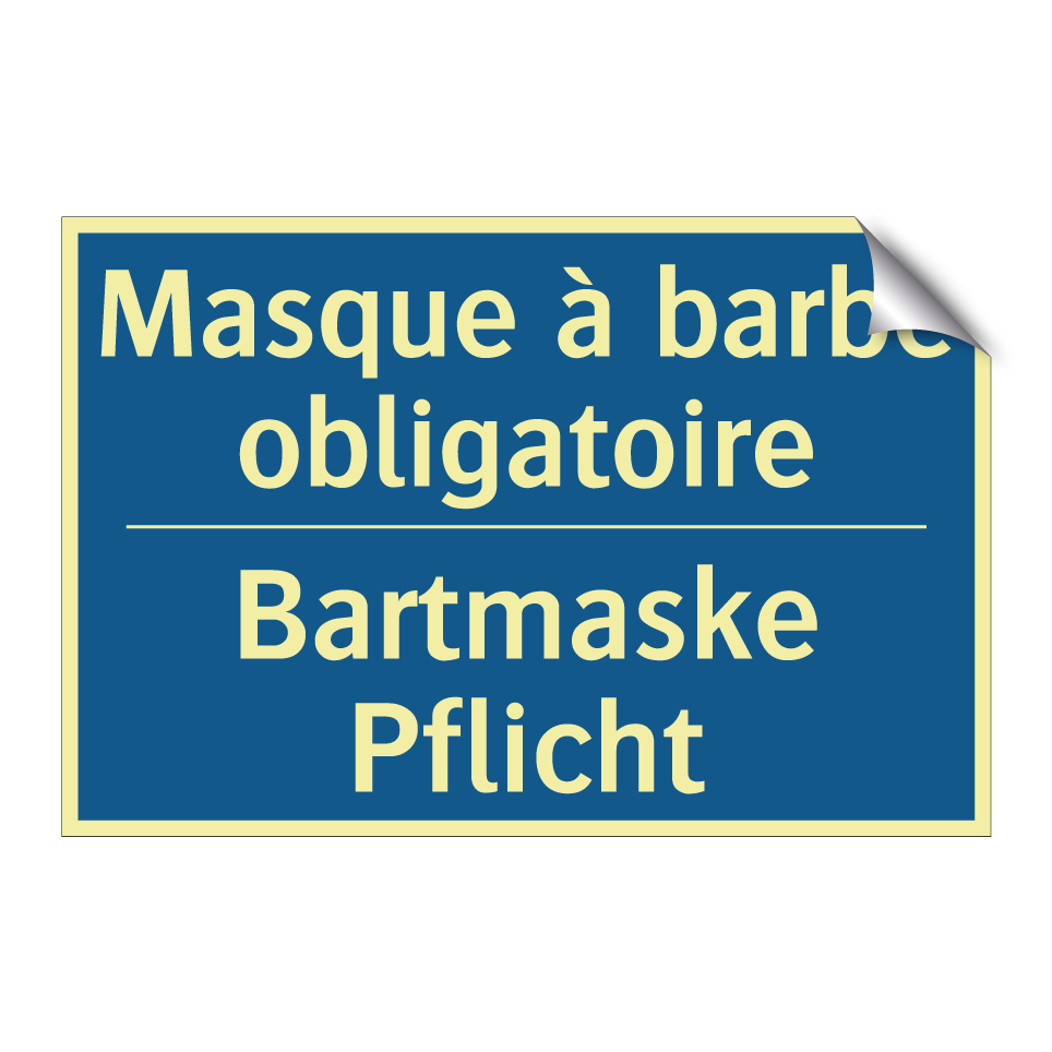 Bartmaske Pflicht - Masque à barbe obligatoire