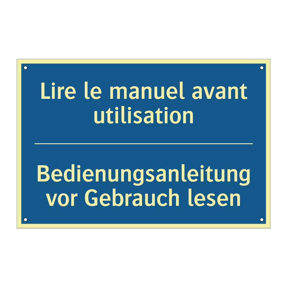 Bedienungsanleitung vor Gebrauch /.../ - Lire le manuel avant utilisation /.../