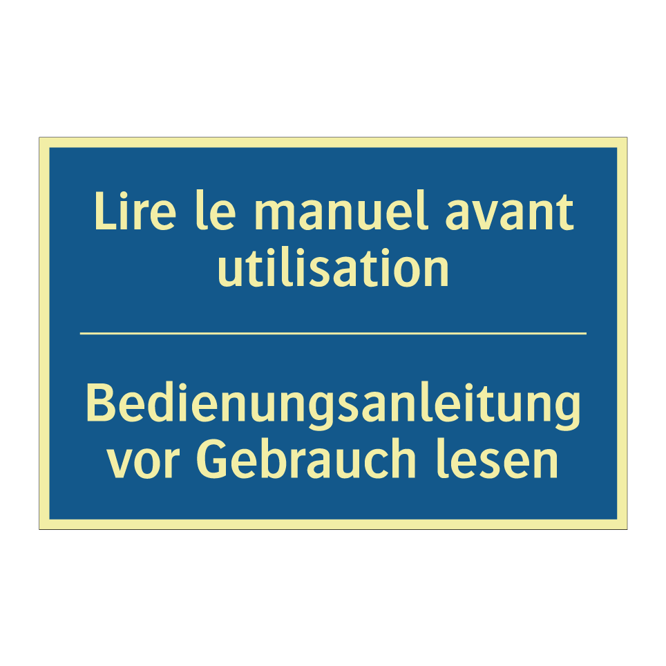 Bedienungsanleitung vor Gebrauch /.../ - Lire le manuel avant utilisation /.../