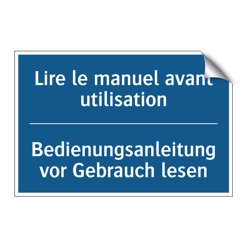Bedienungsanleitung vor Gebrauch /.../ - Lire le manuel avant utilisation /.../