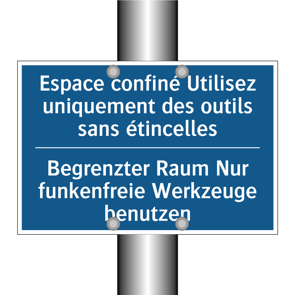 Begrenzter Raum Nur funkenfreie /.../ - Espace confiné Utilisez uniquement /.../