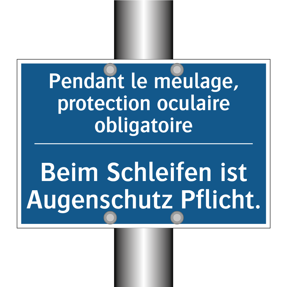 Beim Schleifen ist Augenschutz /.../ - Pendant le meulage, protection /.../