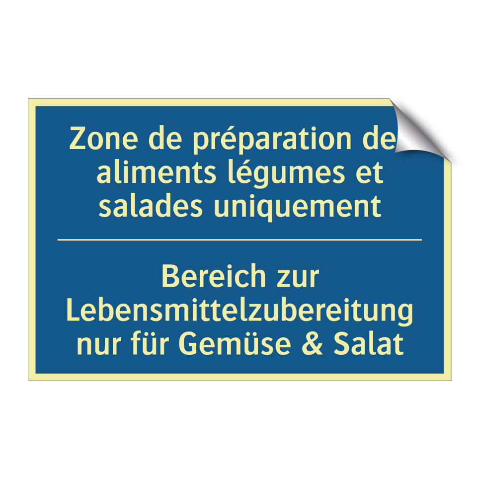 Bereich zur Lebensmittelzubereitung /.../ - Zone de préparation des aliments /.../