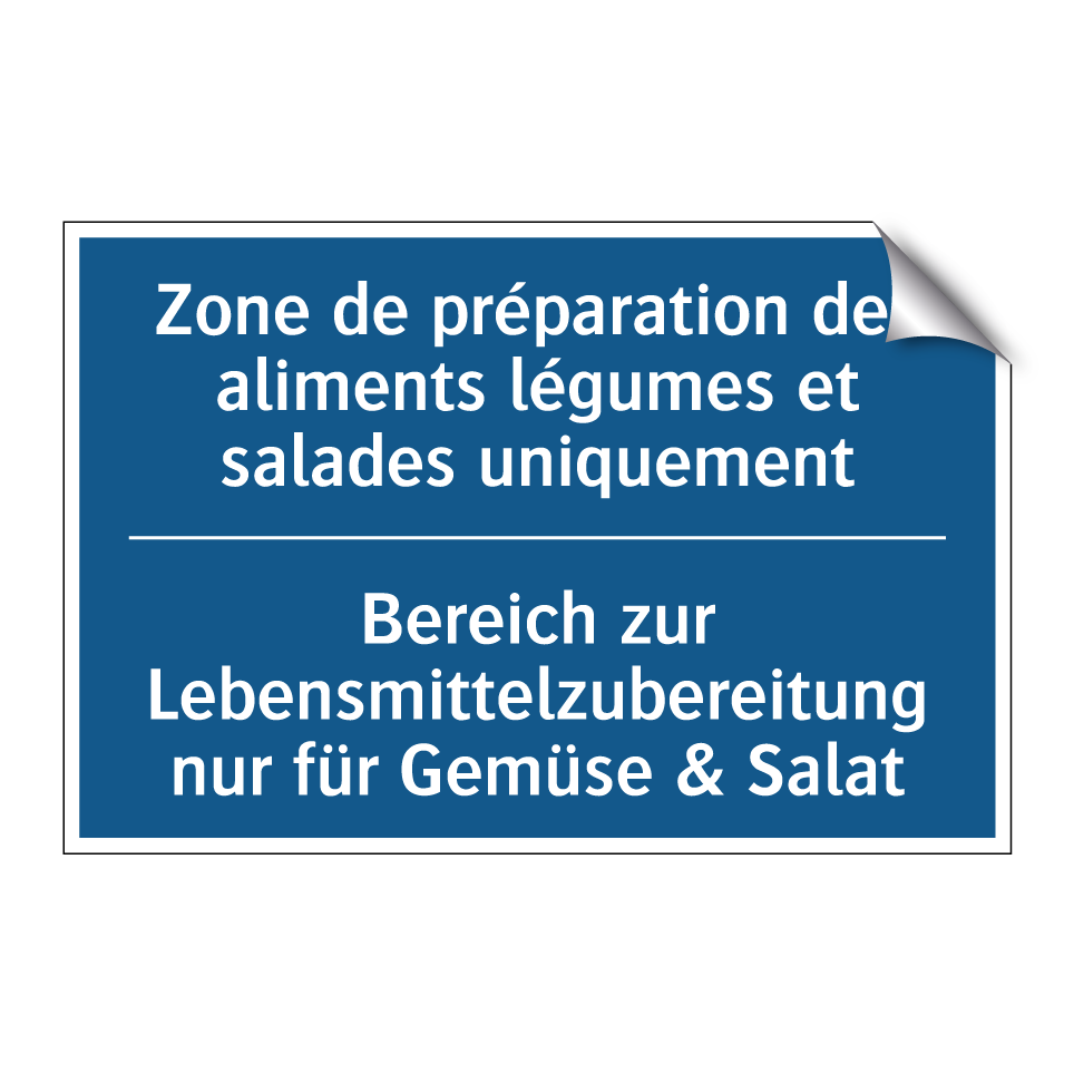 Bereich zur Lebensmittelzubereitung /.../ - Zone de préparation des aliments /.../