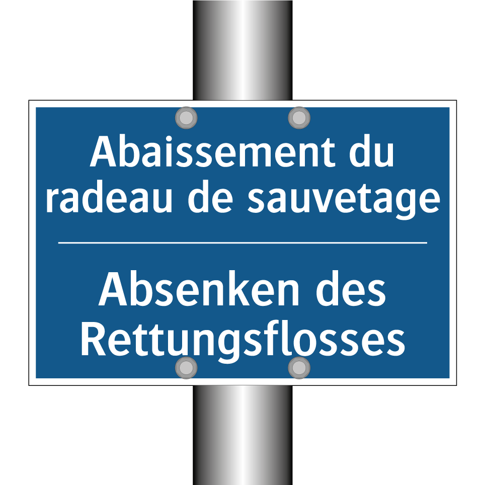 Absenken des Rettungsflosses - Abaissement du radeau de sauvetage /.../