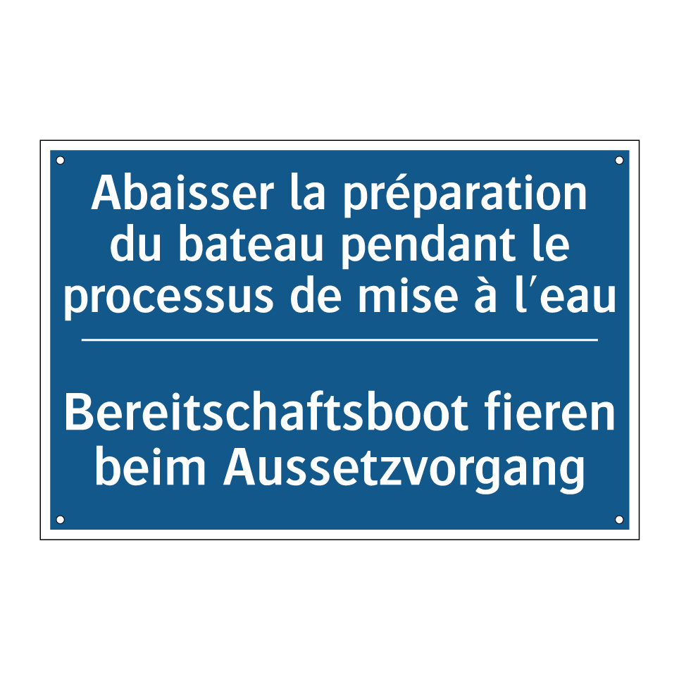 Bereitschaftsboot fieren beim /.../ - Abaisser la préparation du bateau /.../