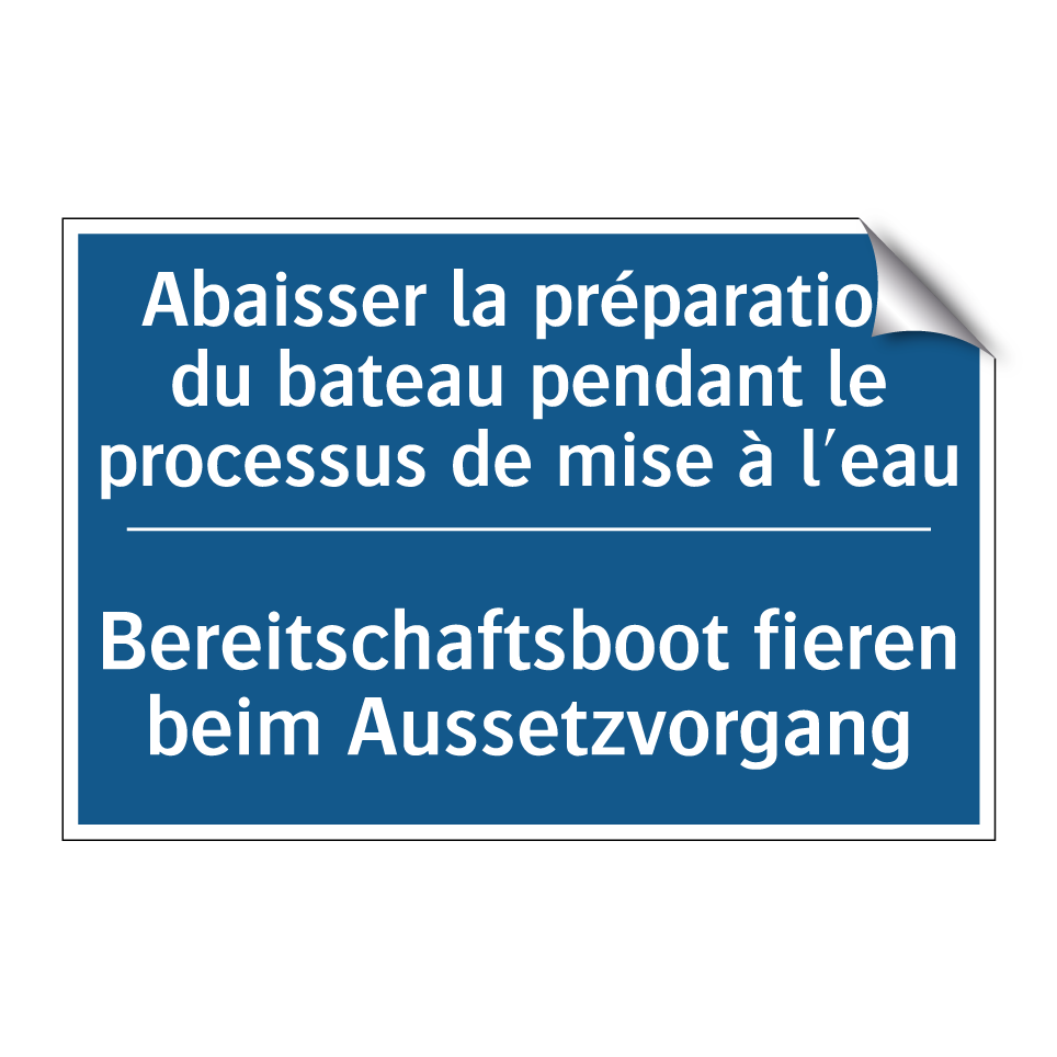 Bereitschaftsboot fieren beim /.../ - Abaisser la préparation du bateau /.../