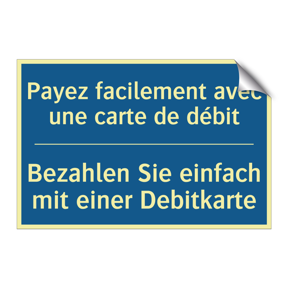 Bezahlen Sie einfach mit einer /.../ - Payez facilement avec une carte /.../