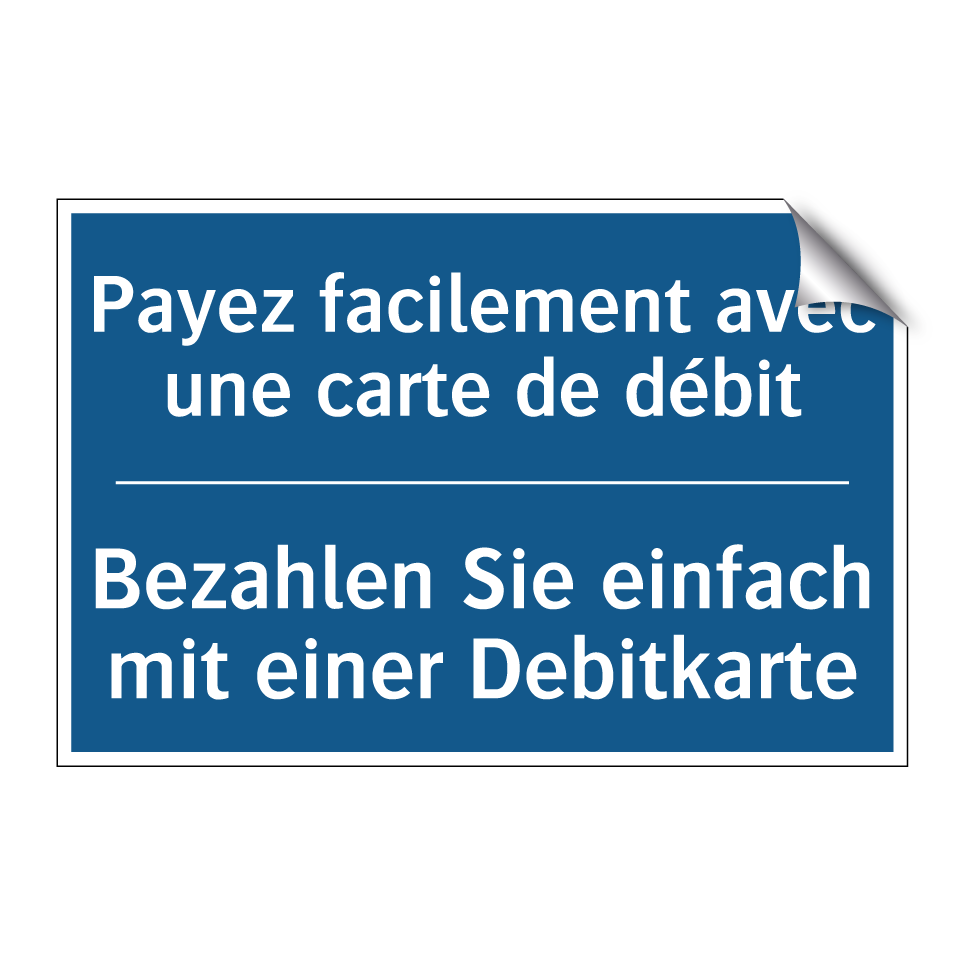 Bezahlen Sie einfach mit einer /.../ - Payez facilement avec une carte /.../