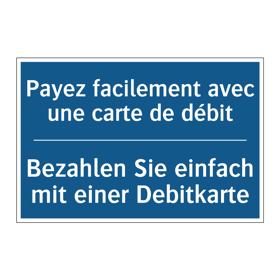 Bezahlen Sie einfach mit einer /.../ - Payez facilement avec une carte /.../