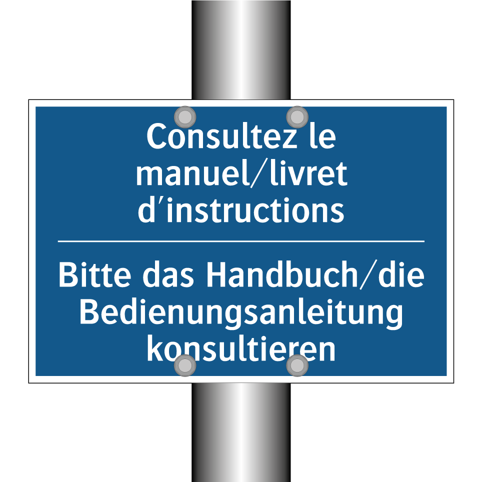 Bitte das Handbuch/die Bedienungsanleitung /.../ - Consultez le manuel/livret d'instructions /.../