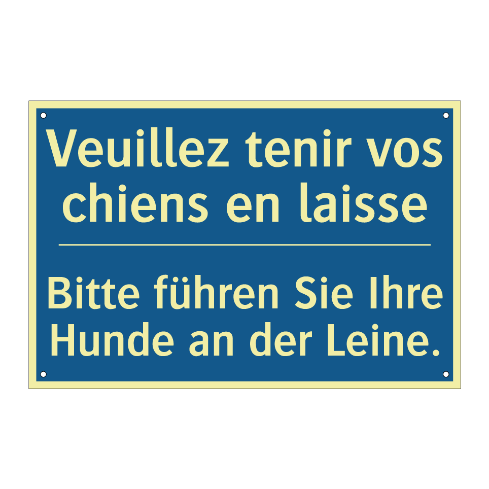 Bitte führen Sie Ihre Hunde an /.../ - Veuillez tenir vos chiens en laisse /.../
