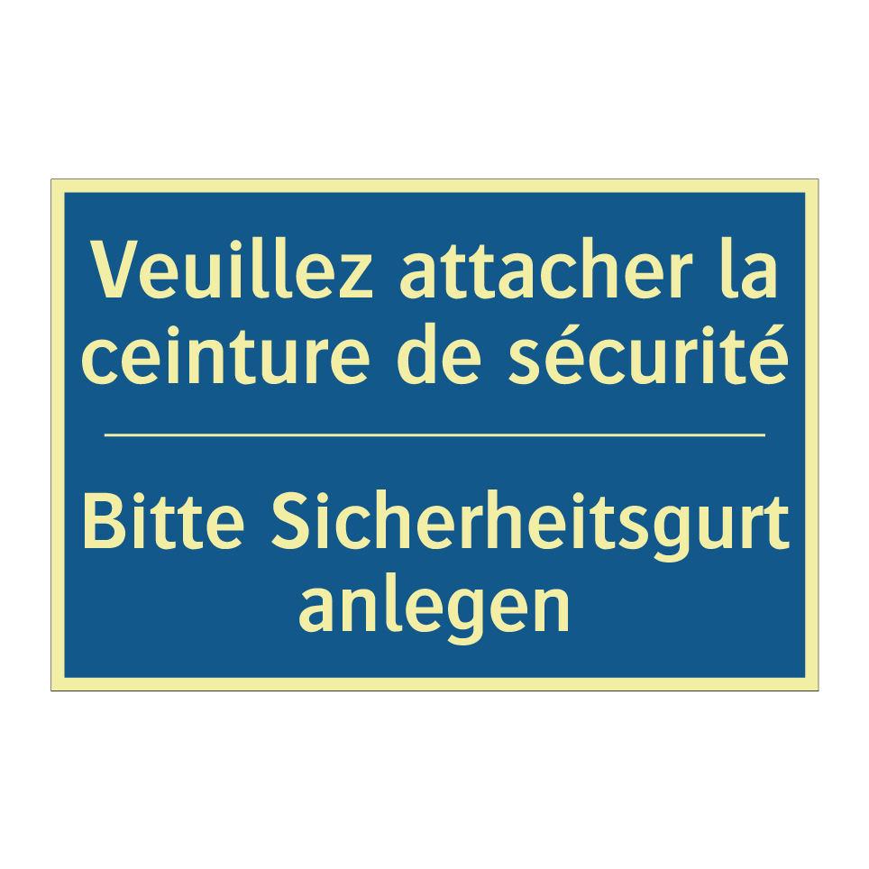 Bitte Sicherheitsgurt anlegen - Veuillez attacher la ceinture /.../