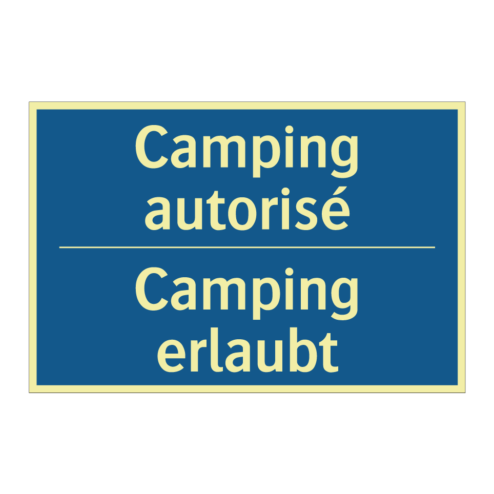 Camping erlaubt - Camping autorisé