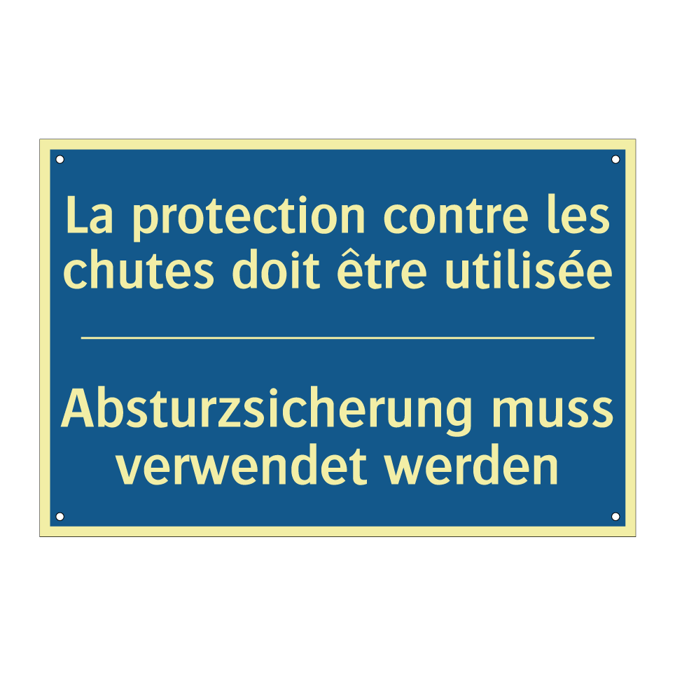 Absturzsicherung muss verwendet /.../ - La protection contre les chutes /.../