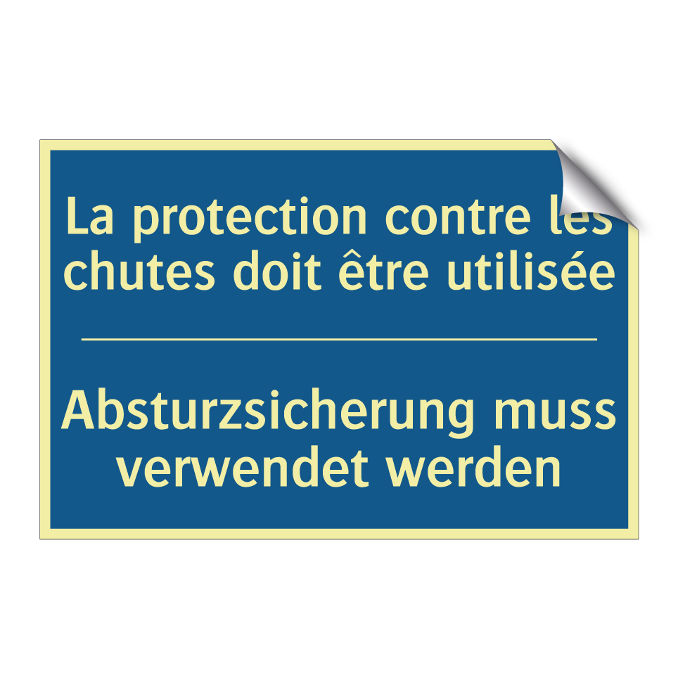 Absturzsicherung muss verwendet /.../ - La protection contre les chutes /.../