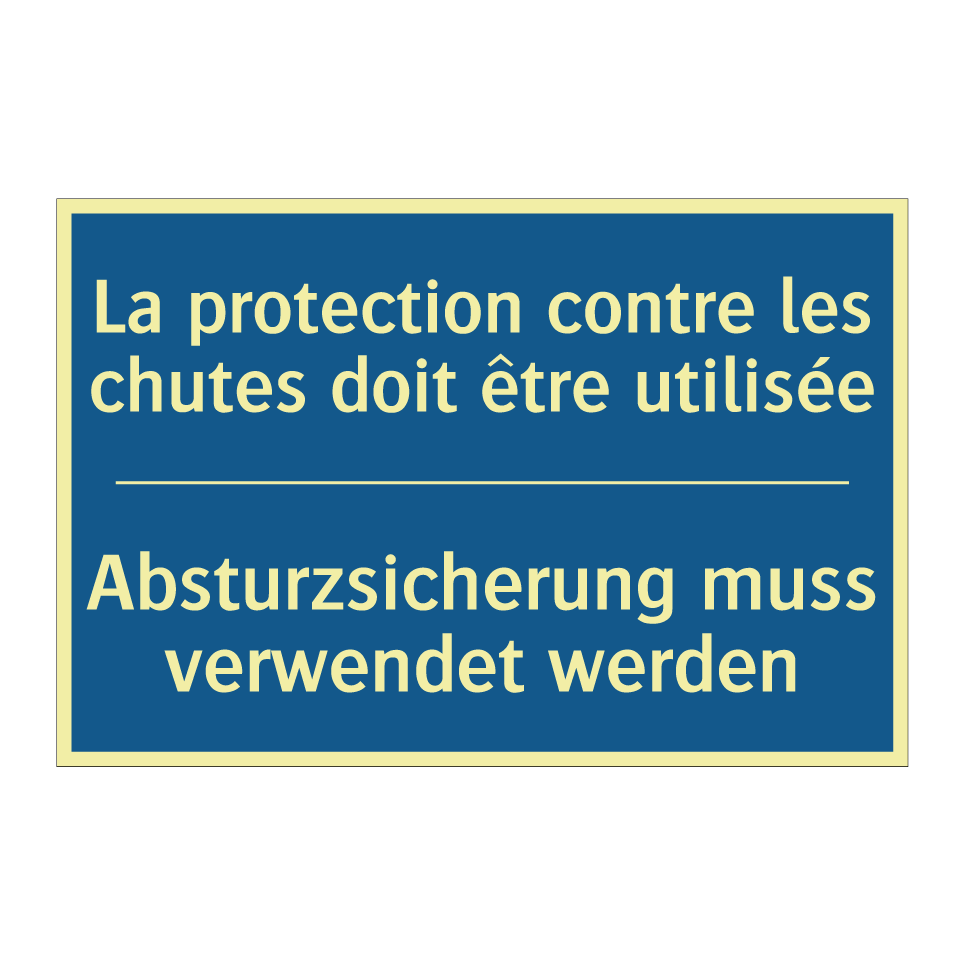 Absturzsicherung muss verwendet /.../ - La protection contre les chutes /.../