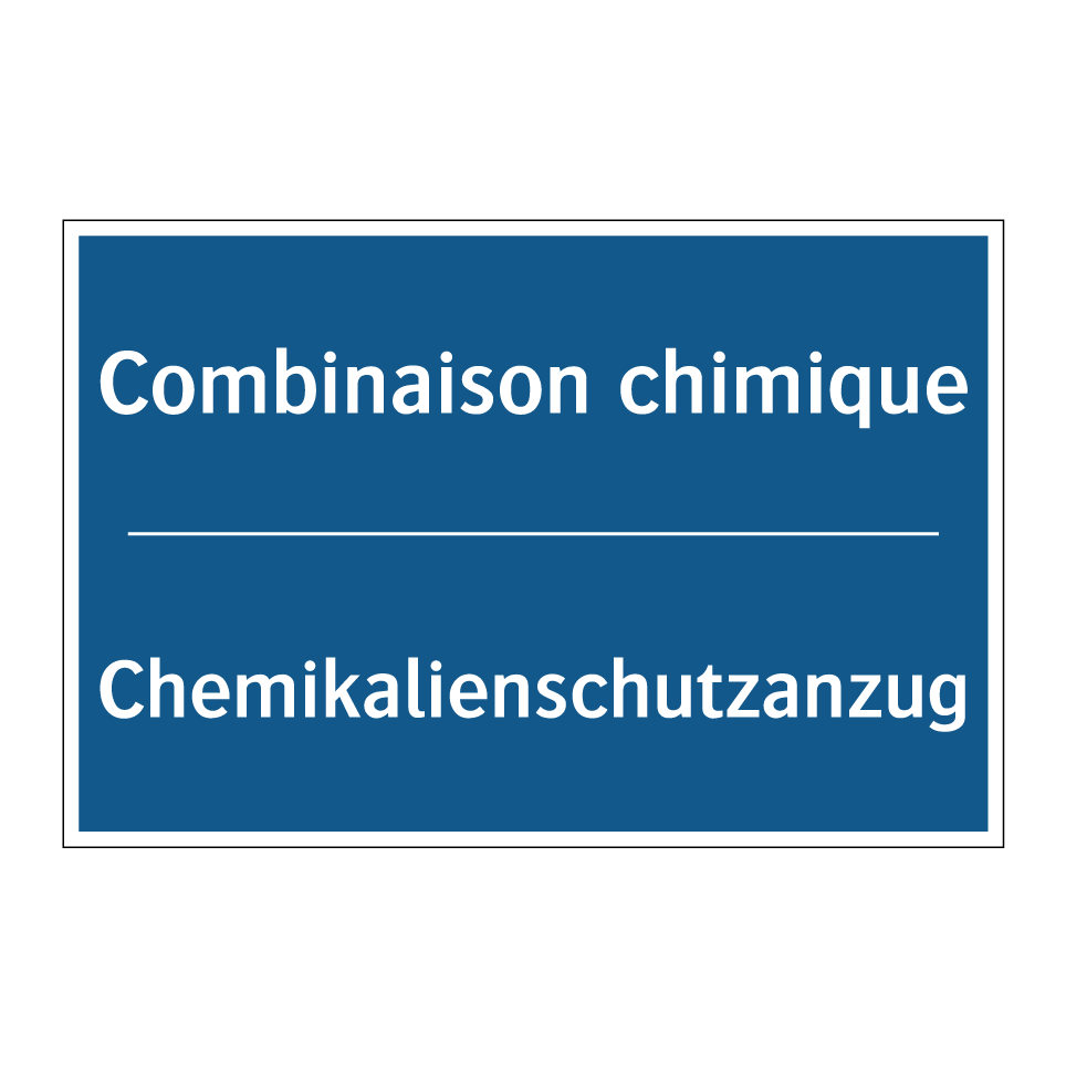 Chemikalienschutzanzug - Combinaison chimique