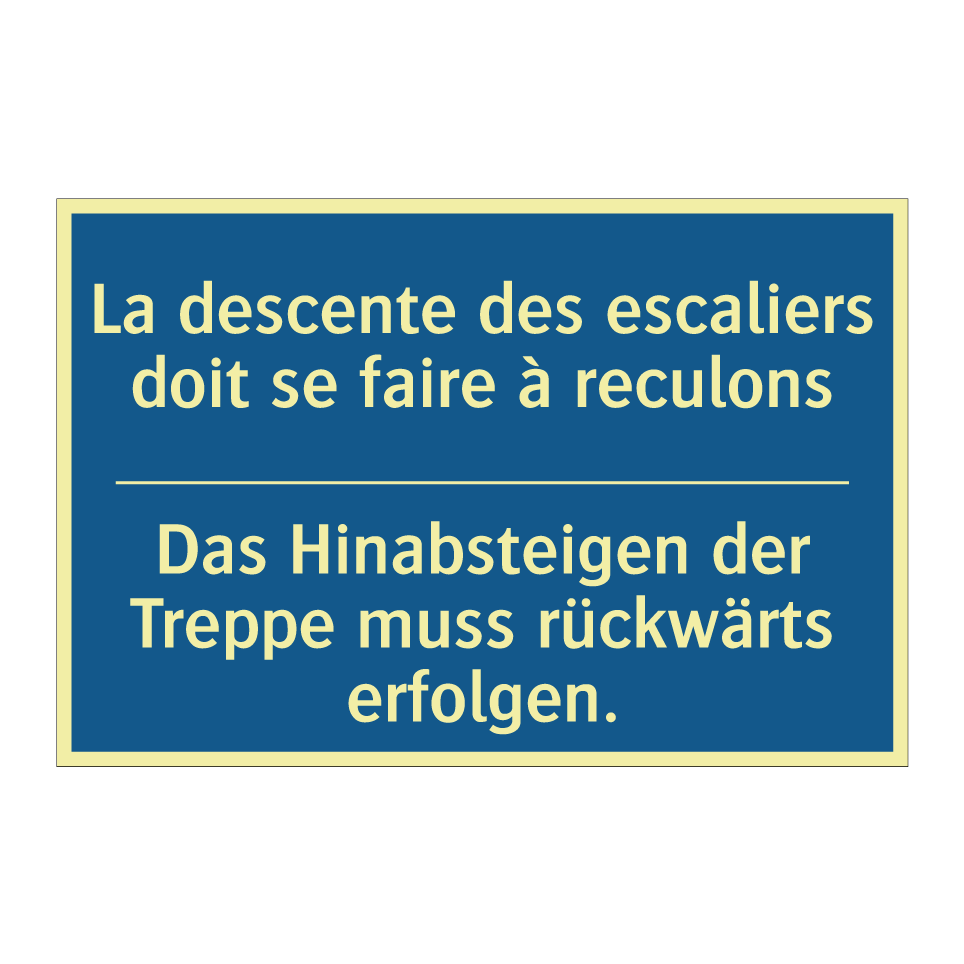 Das Hinabsteigen der Treppe muss /.../ - La descente des escaliers doit /.../