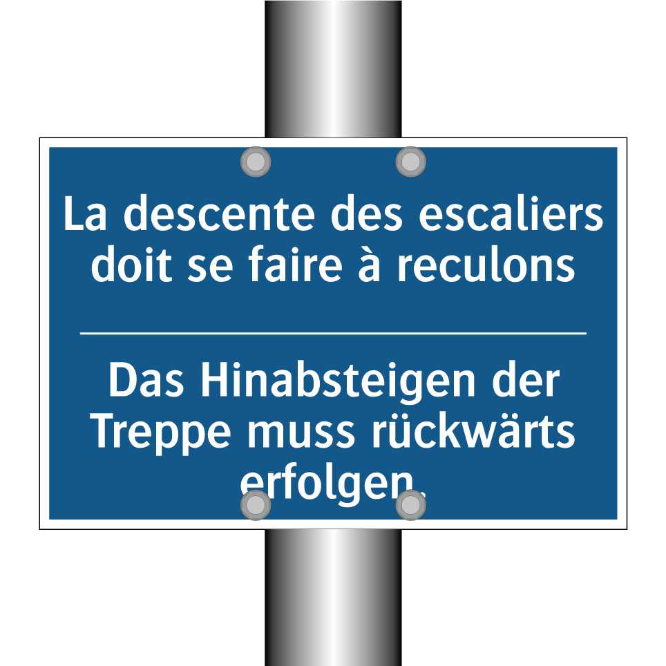 Das Hinabsteigen der Treppe muss /.../ - La descente des escaliers doit /.../
