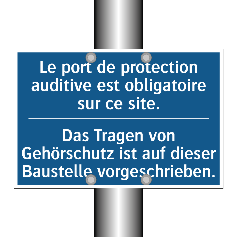Das Tragen von Gehörschutz ist /.../ - Le port de protection auditive /.../