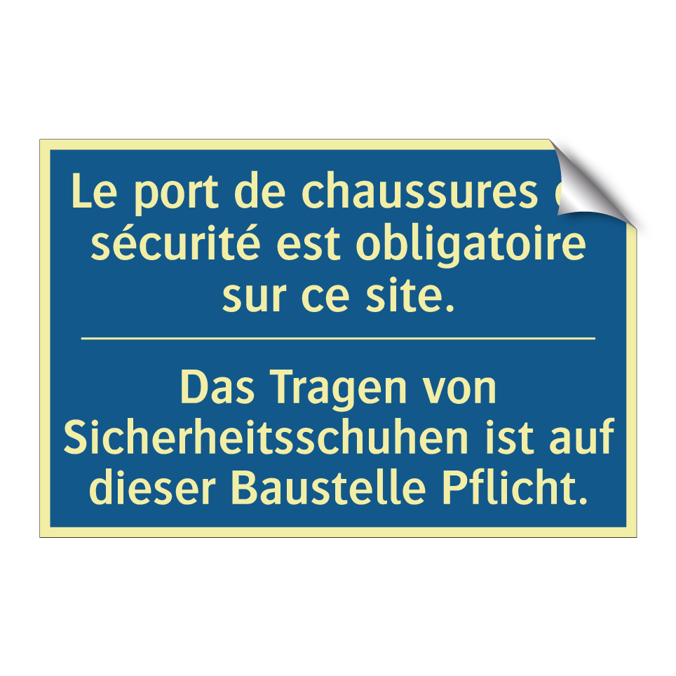 Das Tragen von Sicherheitsschuhen /.../ - Le port de chaussures de sécurité /.../