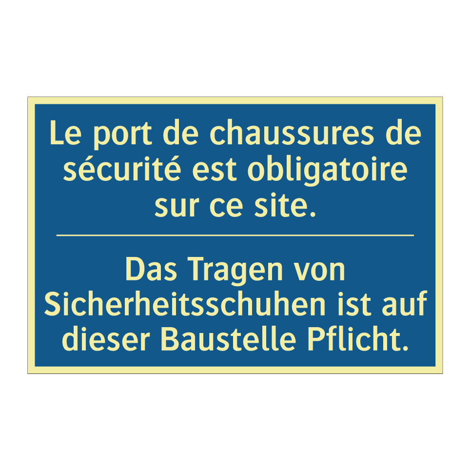 Das Tragen von Sicherheitsschuhen /.../ - Le port de chaussures de sécurité /.../