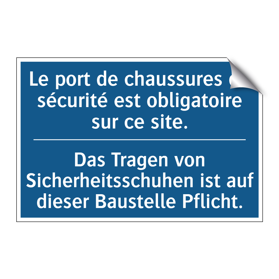 Das Tragen von Sicherheitsschuhen /.../ - Le port de chaussures de sécurité /.../