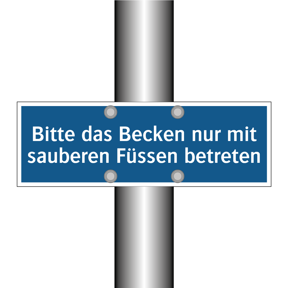 Bitte das Becken nur mit sauberen Füssen betreten