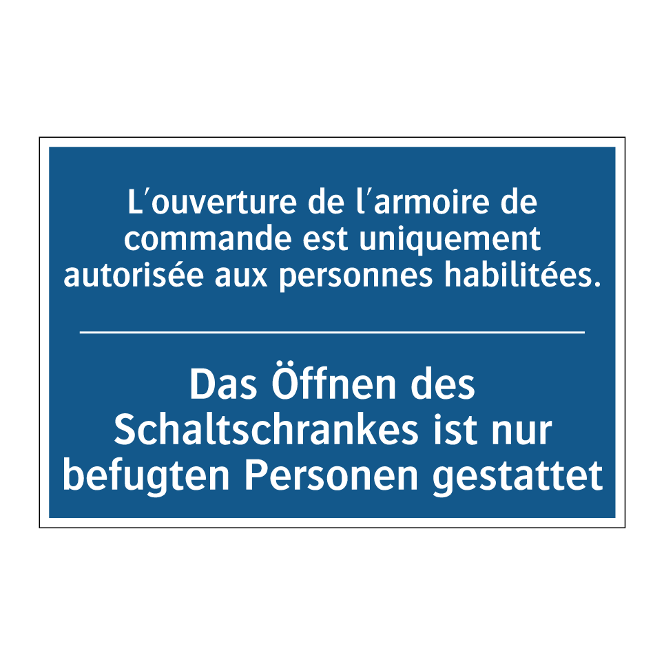 Das Öffnen des Schaltschrankes /.../ - L'ouverture de l'armoire de commande /.../