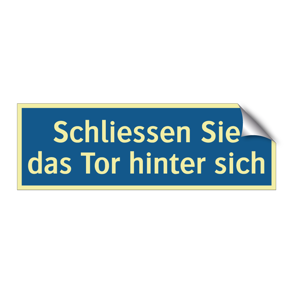Schliessen Sie das Tor hinter sich